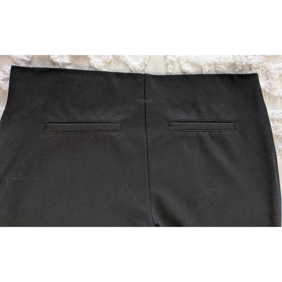 Chicos Leggings Pants Small Black Mid Rise Straight Leg Stretch Career Dress - Picture 6 of 7